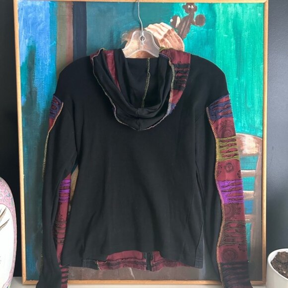 Ark Imports Bohemian Patchwork Bomber Jacket Small - Picture 6 of 16